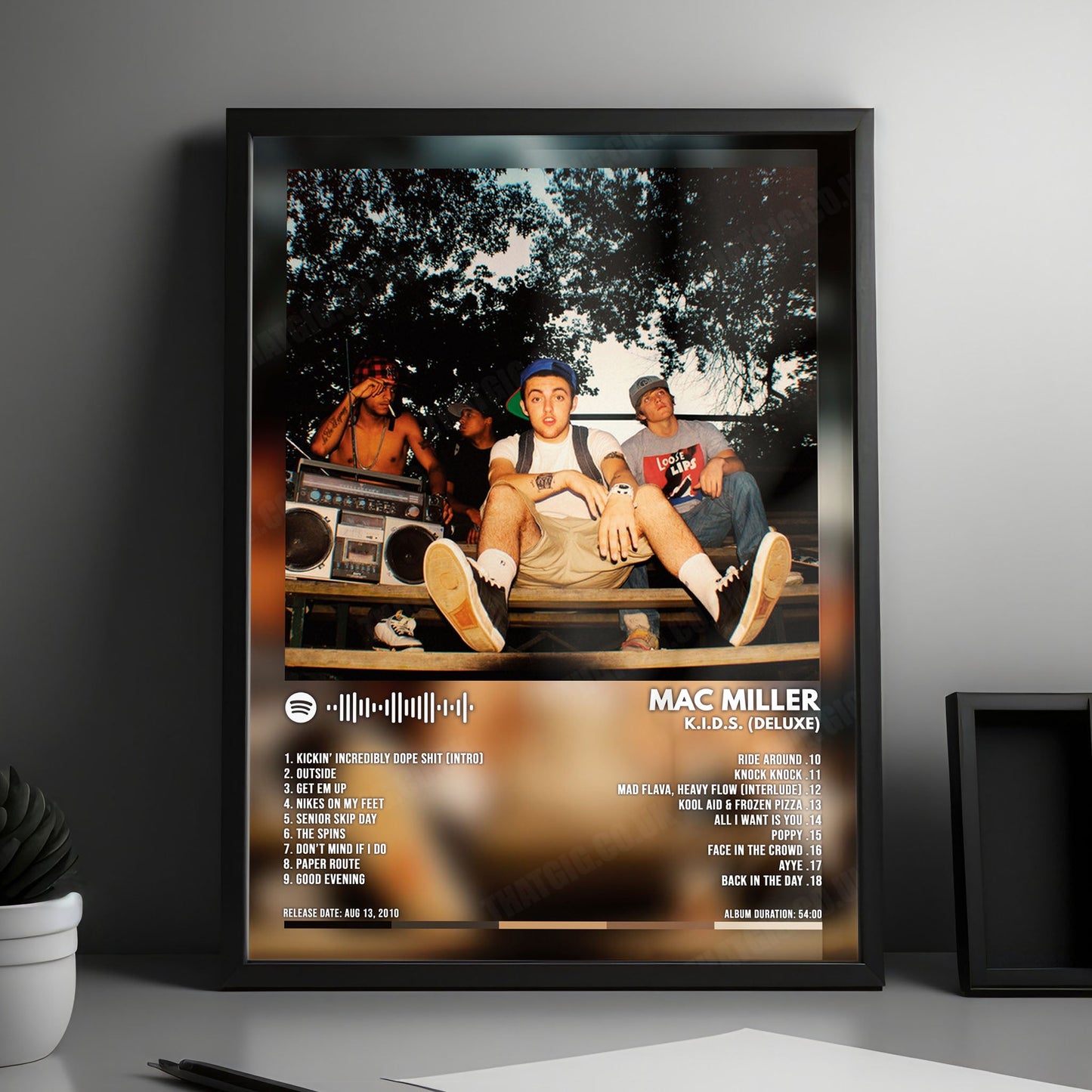 Mac Miller "K.I.D.S" Album Cover Poster - with Complete Tracklist