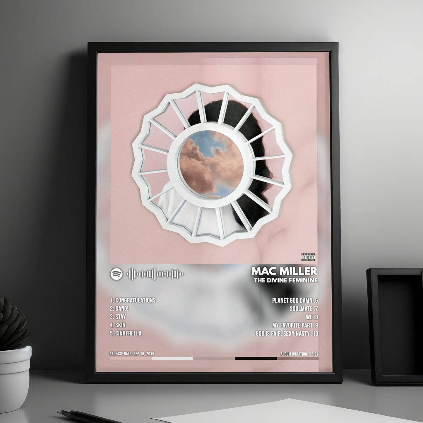 Mac Miller "The Divine Feminine" Album Cover Poster - with Complete Tracklist