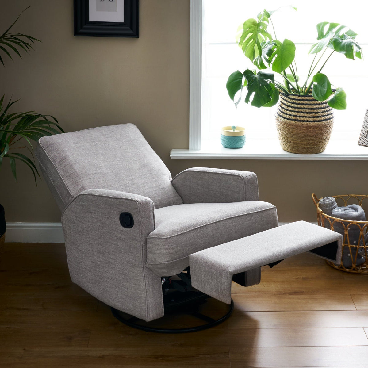 Madison Swivel Glider Recliner Nursing Chair – Pebble
