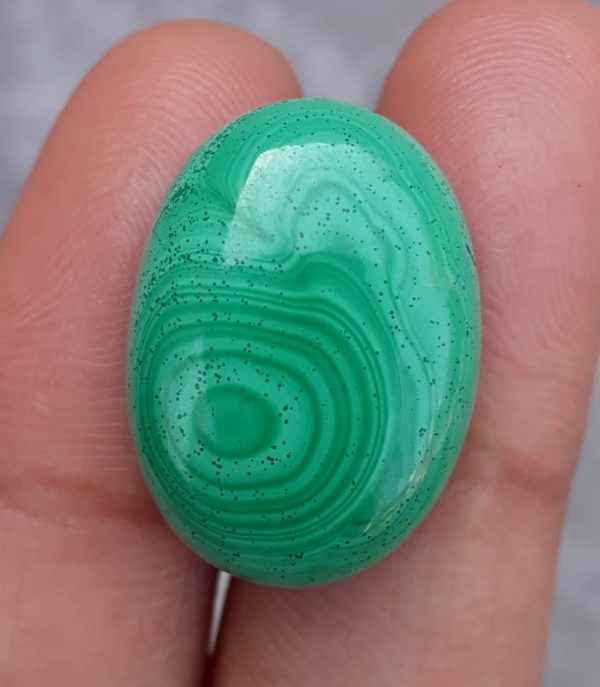 24.3ct Malachite Crystal - Malachite Cabochon - Malachite Stone of Transformation - 22x16mm