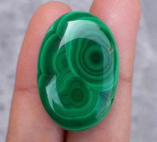 43ct Malachite Crystal - Malachite Cabochon - Malachite Stone of Transformation - 30x21mm