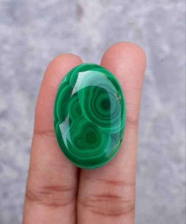 43ct Malachite Crystal - Malachite Cabochon - Malachite Stone of Transformation - 30x21mm
