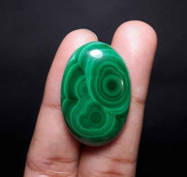43ct Malachite Crystal - Malachite Cabochon - Malachite Stone of Transformation - 30x21mm