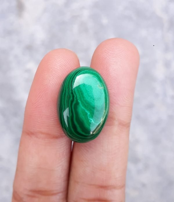 19.8ct Malachite Crystal - Malachite Cabochon - Malachite Stone of Transformation - 21x15mm