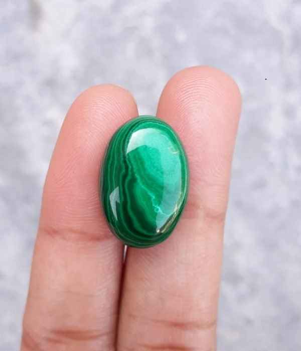 19.8ct Malachite Crystal - Malachite Cabochon - Malachite Stone of Transformation - 21x15mm