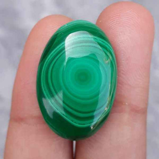 26.5ct Malachite Crystal - Malachite Cabochon - Malachite Stone of Transformation - 22x16mm