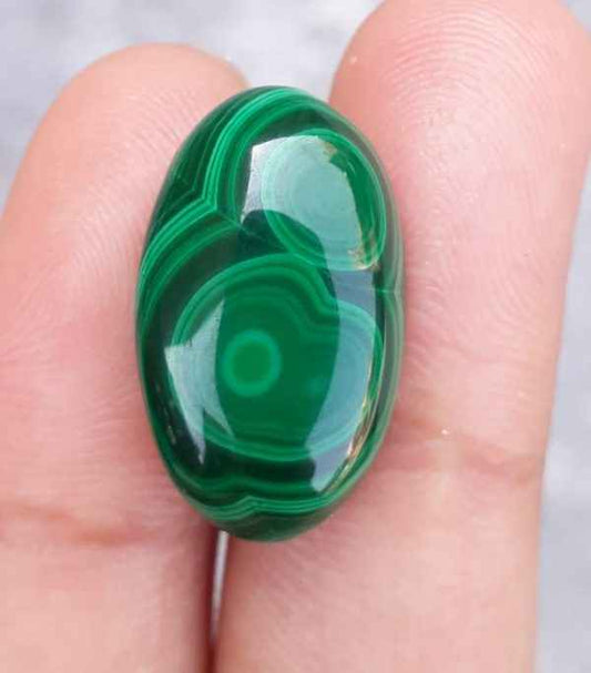 20.2ct Malachite Crystal - Malachite Cabochon - Malachite Stone of Transformation - 22x13mm