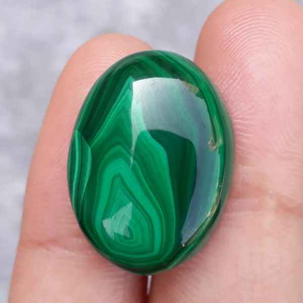 31ct Malachite Crystal - Malachite Cabochon - Malachite Stone of Transformation - 24x18mm
