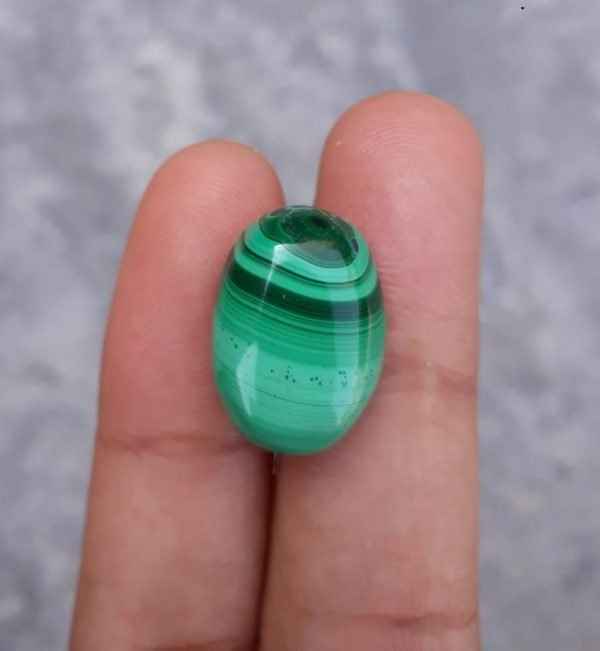 15ct Malachite Crystal - Malachite Cabochon - Malachite Stone of Transformation - 19x14mm