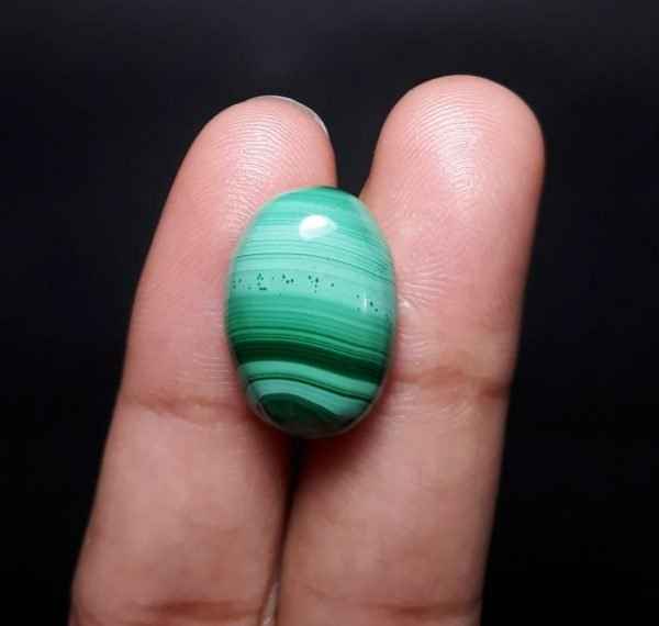 15ct Malachite Crystal - Malachite Cabochon - Malachite Stone of Transformation - 19x14mm