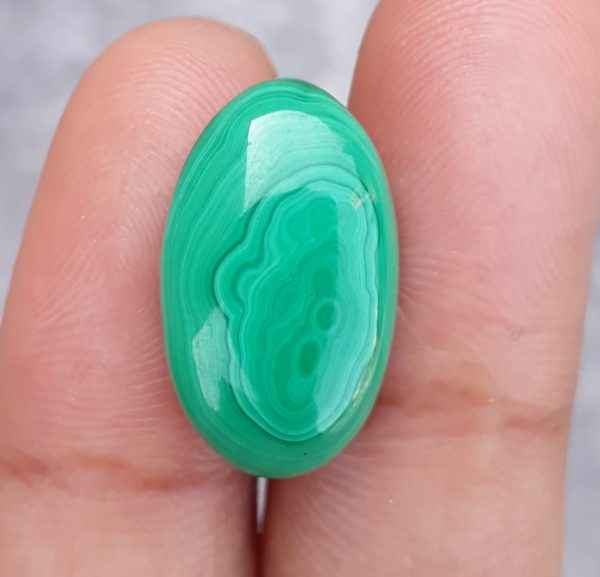 13.1ct Malachite Crystal - Malachite Cabochon - Malachite Stone of Transformation - 20x13mm