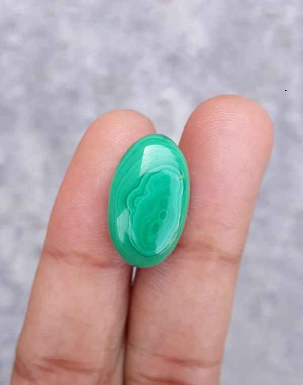 13.1ct Malachite Crystal - Malachite Cabochon - Malachite Stone of Transformation - 20x13mm