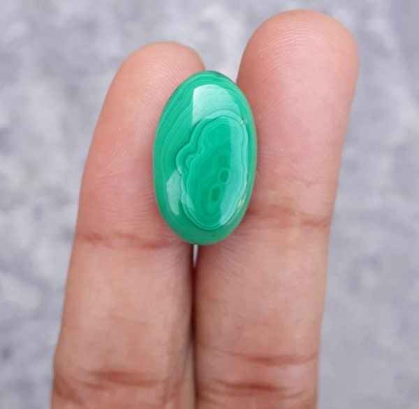 13.1ct Malachite Crystal - Malachite Cabochon - Malachite Stone of Transformation - 20x13mm