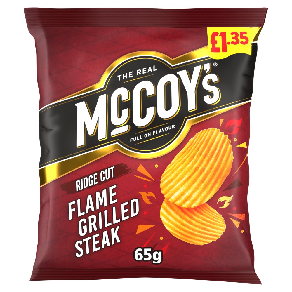 McCoy's Flame Grilled Steak Sharing Crisps PMP 65g (Box of 20)