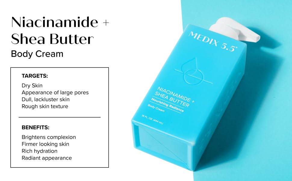 Medix 5.5 Niacinamide + Shea Butter Body Cream (New)