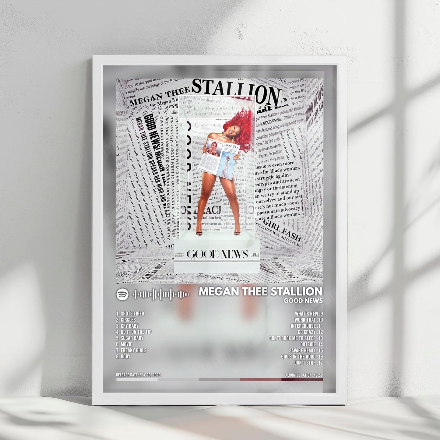 Megan Thee Stallion "Good News" Album Cover Poster - with Complete Tracklist