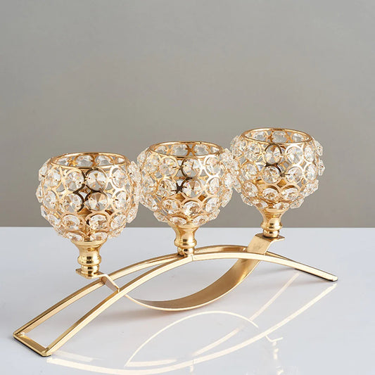 Metal Candle Crystal Holders