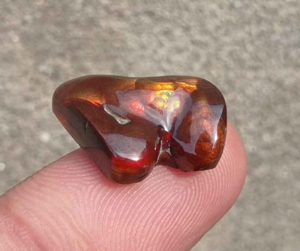 13.3ct Mexican Fire Agate,  Rare Fire Agate, Carved Fire Agate - Perfect gemstone Gift, Aatshi Aqeeq, Dimensions-  18x16 mm