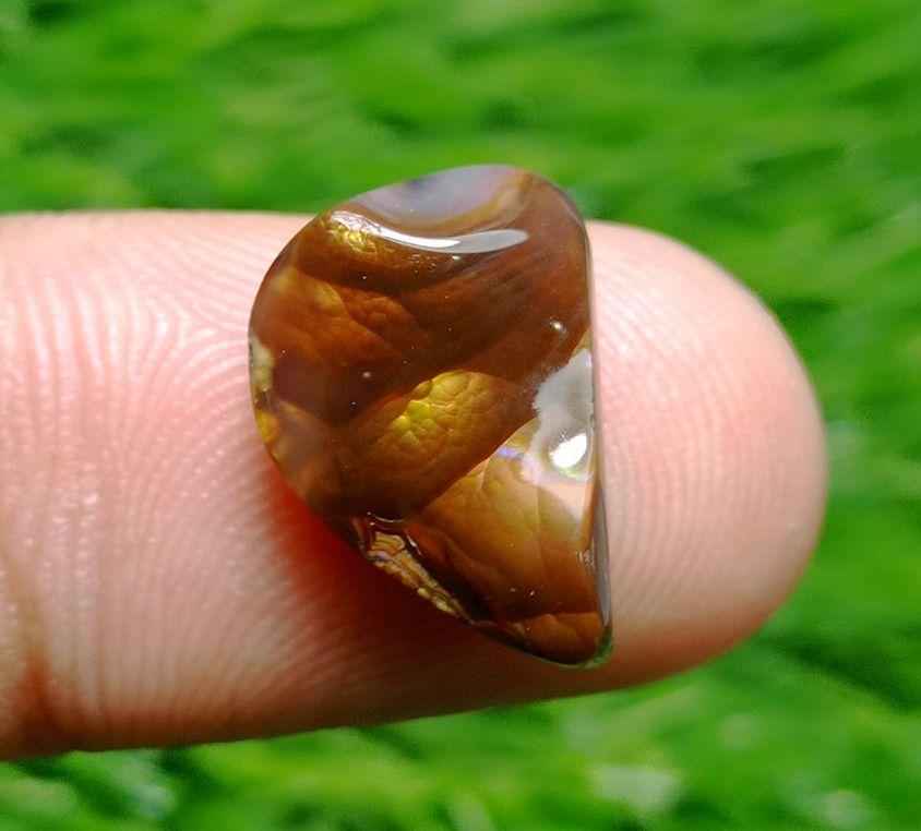 7.8ct Natural Fire Agate From Mexico, Rare Fire Agate, Pink Fire Agate- Perfect gemstone Gift, Dimensions - 16x11x6mm