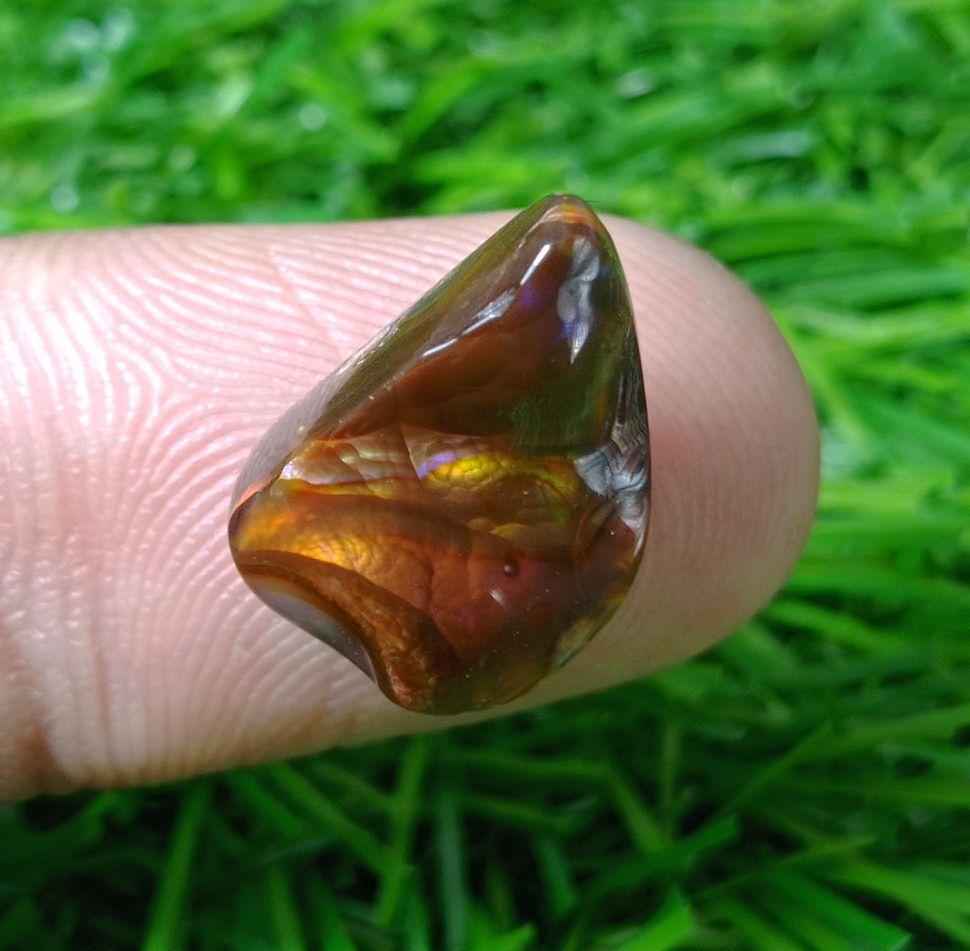 7.8ct Natural Fire Agate From Mexico, Rare Fire Agate, Pink Fire Agate- Perfect gemstone Gift, Dimensions - 16x11x6mm