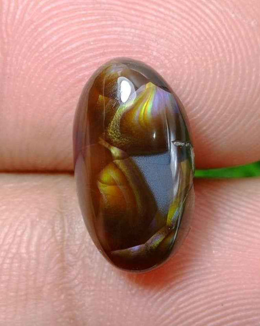 6.45ct Unique Look Mexican Fire Agate, Rare Fire Agate For Ring - Perfect gemstone Gift, Rare Gemstone than Diamonds, Dimensions- 16x9 mm