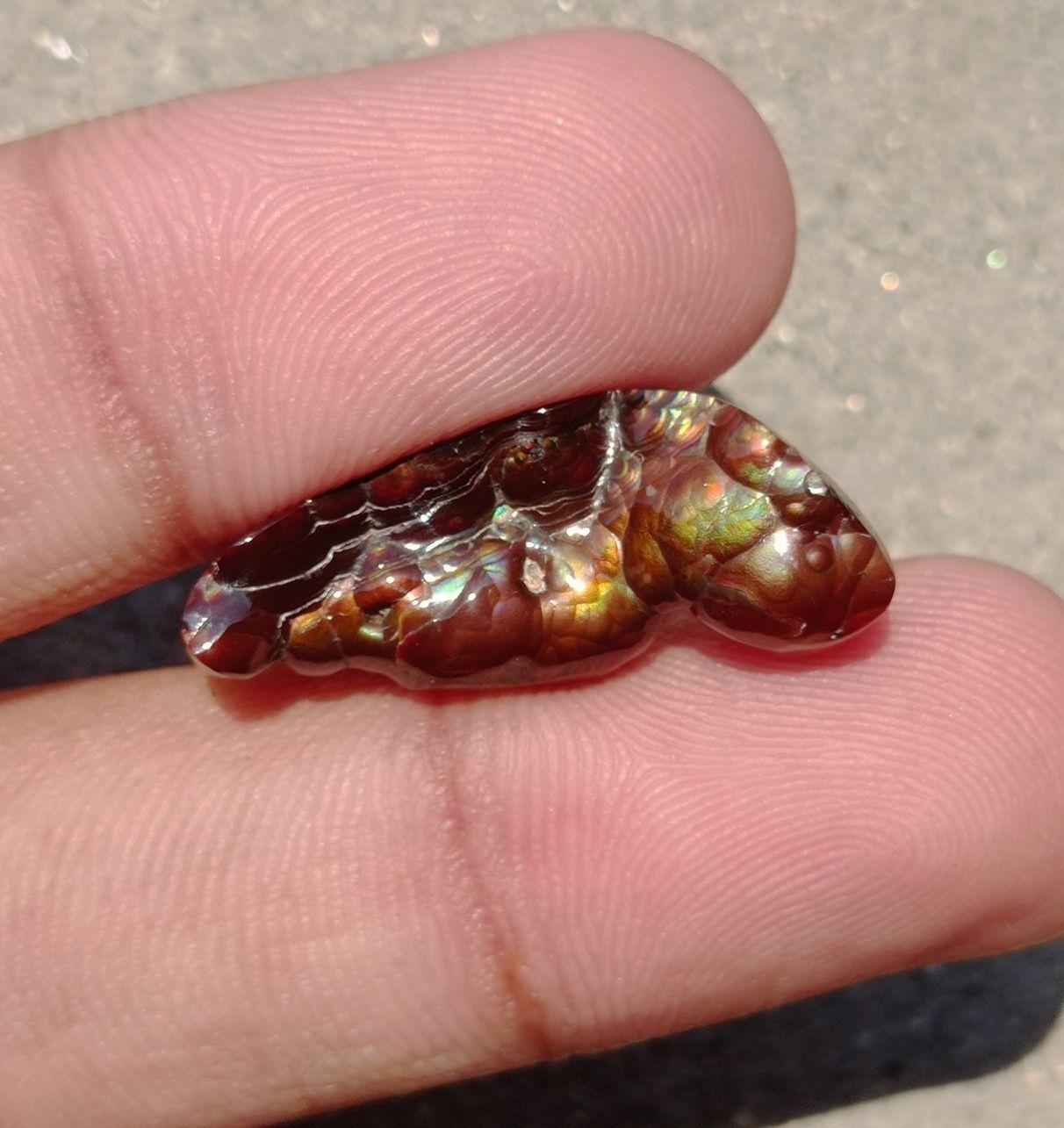 14.7ct Best Color Combination Fire Agate , Polished Fire Agate, Rare Fire agate - Fire Agate For Pendant - Dimensions-  28x11mm