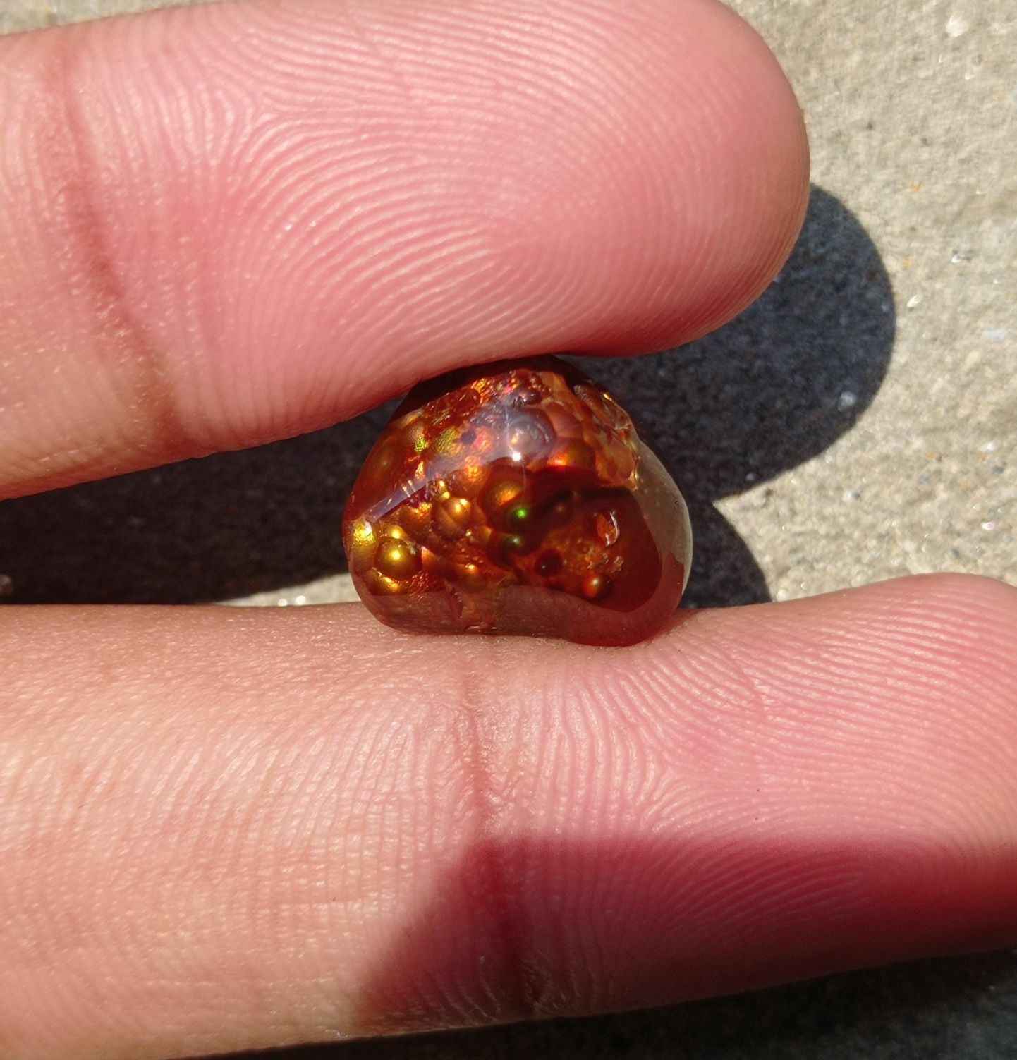 8.5ct Rare Fire Agate, Yellow Bubbly Fire Agate - Fire Agate AZ, Perfect gemstone Gift,  Dimensions -  14x13  mm