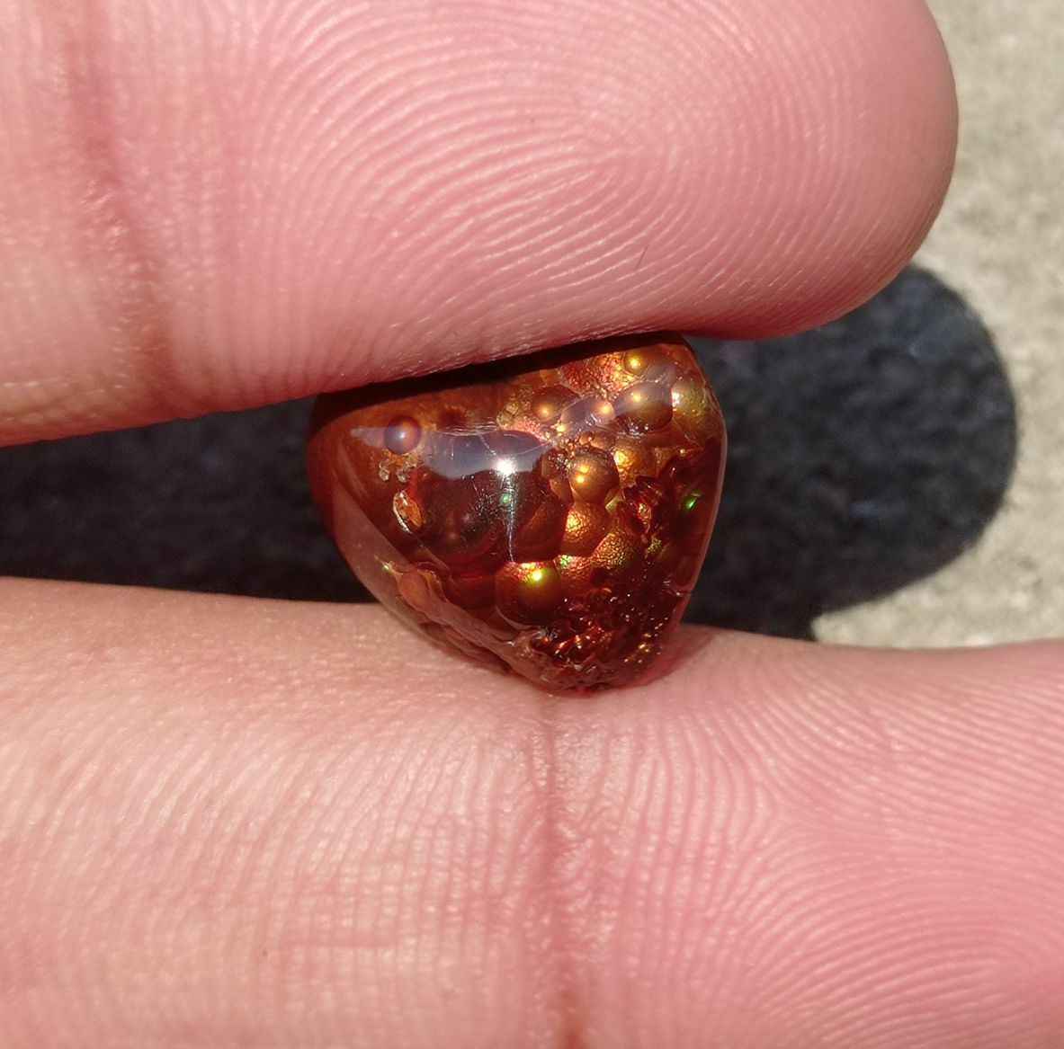 8.5ct Rare Fire Agate, Yellow Bubbly Fire Agate - Fire Agate AZ, Perfect gemstone Gift,  Dimensions -  14x13  mm
