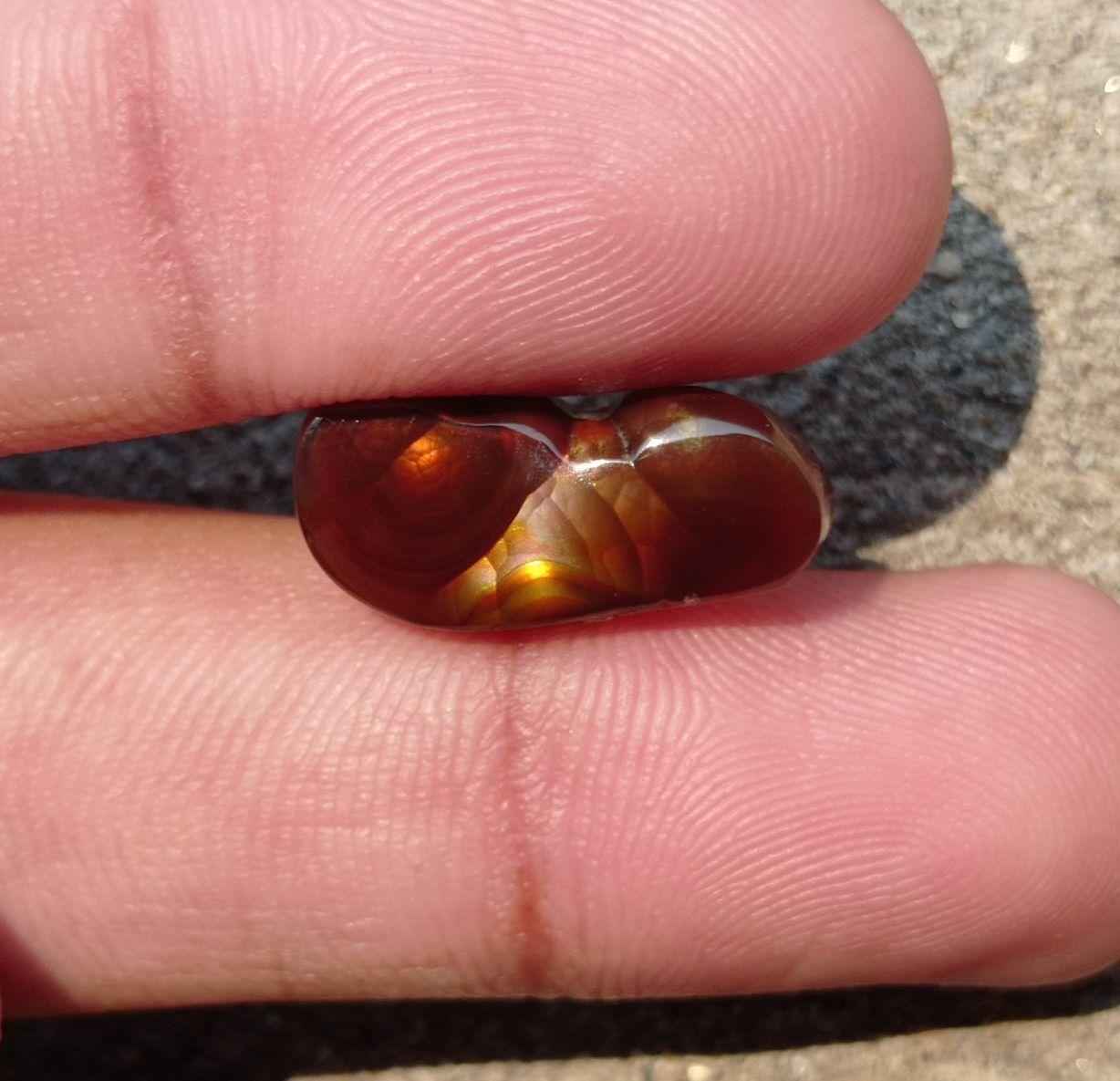 8.95ct Natural Fire Agate from Mexico ,Rare Gemstone than Diamonds - Perfect gemstone Gift, Dimensions -  20x10 mm