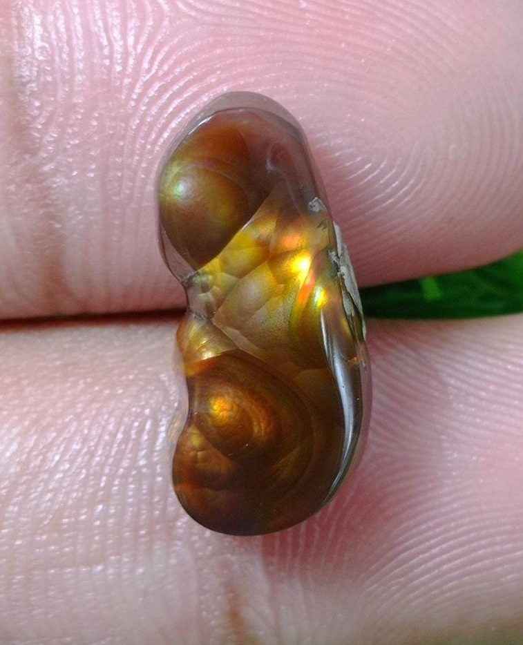 8.95ct Natural Fire Agate from Mexico ,Rare Gemstone than Diamonds - Perfect gemstone Gift, Dimensions -  20x10 mm