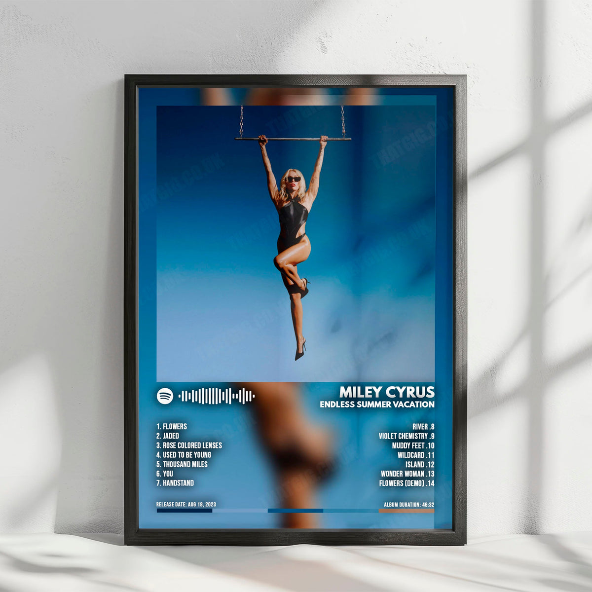 Miley Cyrus "Endless Summer Vacation" Album Cover Poster - with Complete Tracklist
