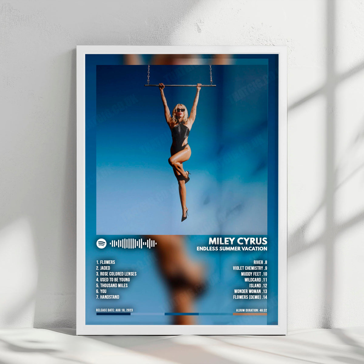Miley Cyrus "Endless Summer Vacation" Album Cover Poster - with Complete Tracklist