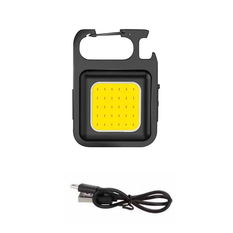 Mini LED 1800LM Flashlight Keychain Multifunctional Portable