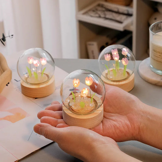 Mini Tulip Night Light Handmade DIY Materials