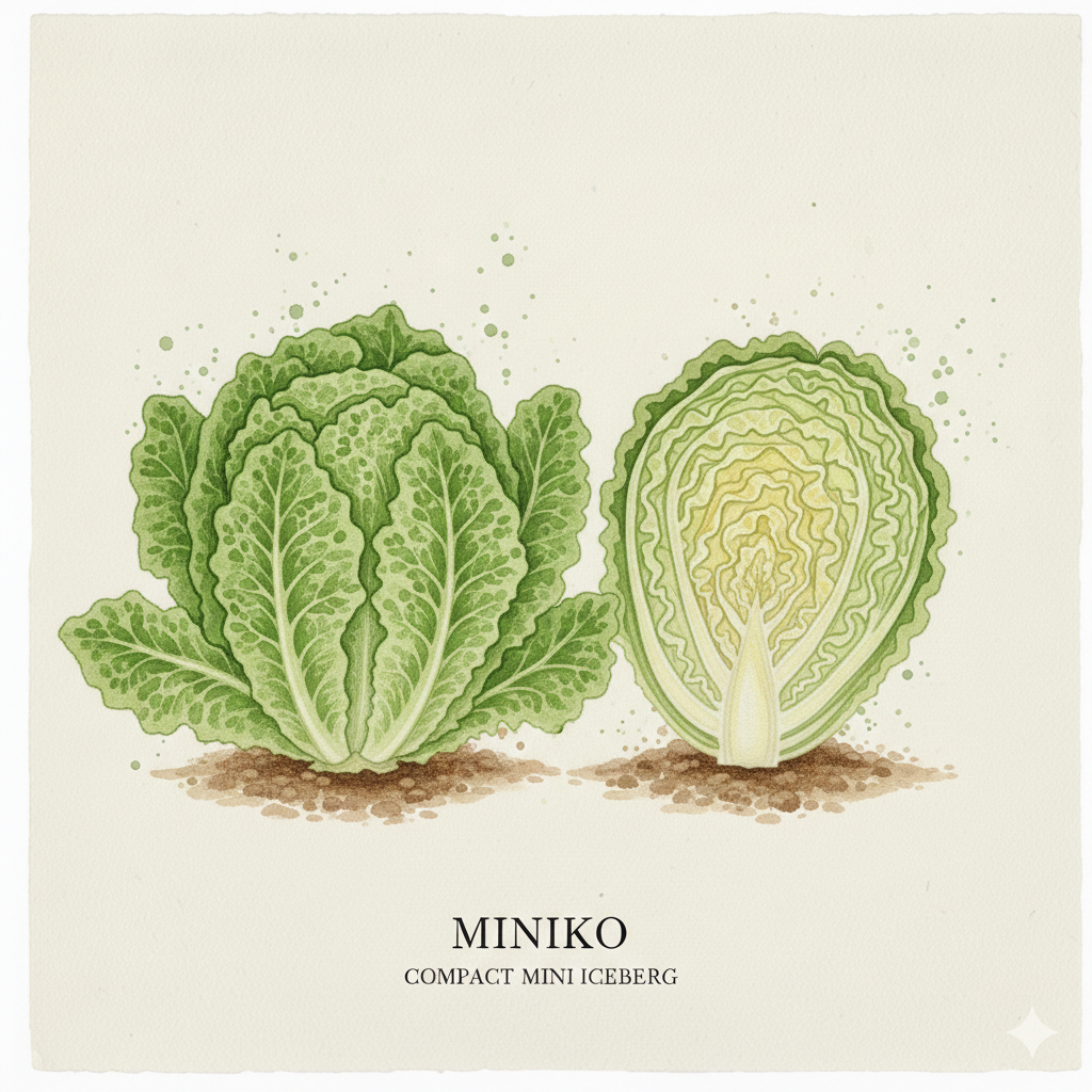 Lettuce Seeds - Miniko - Crunchy Mini Iceberg Type (300 Seeds)