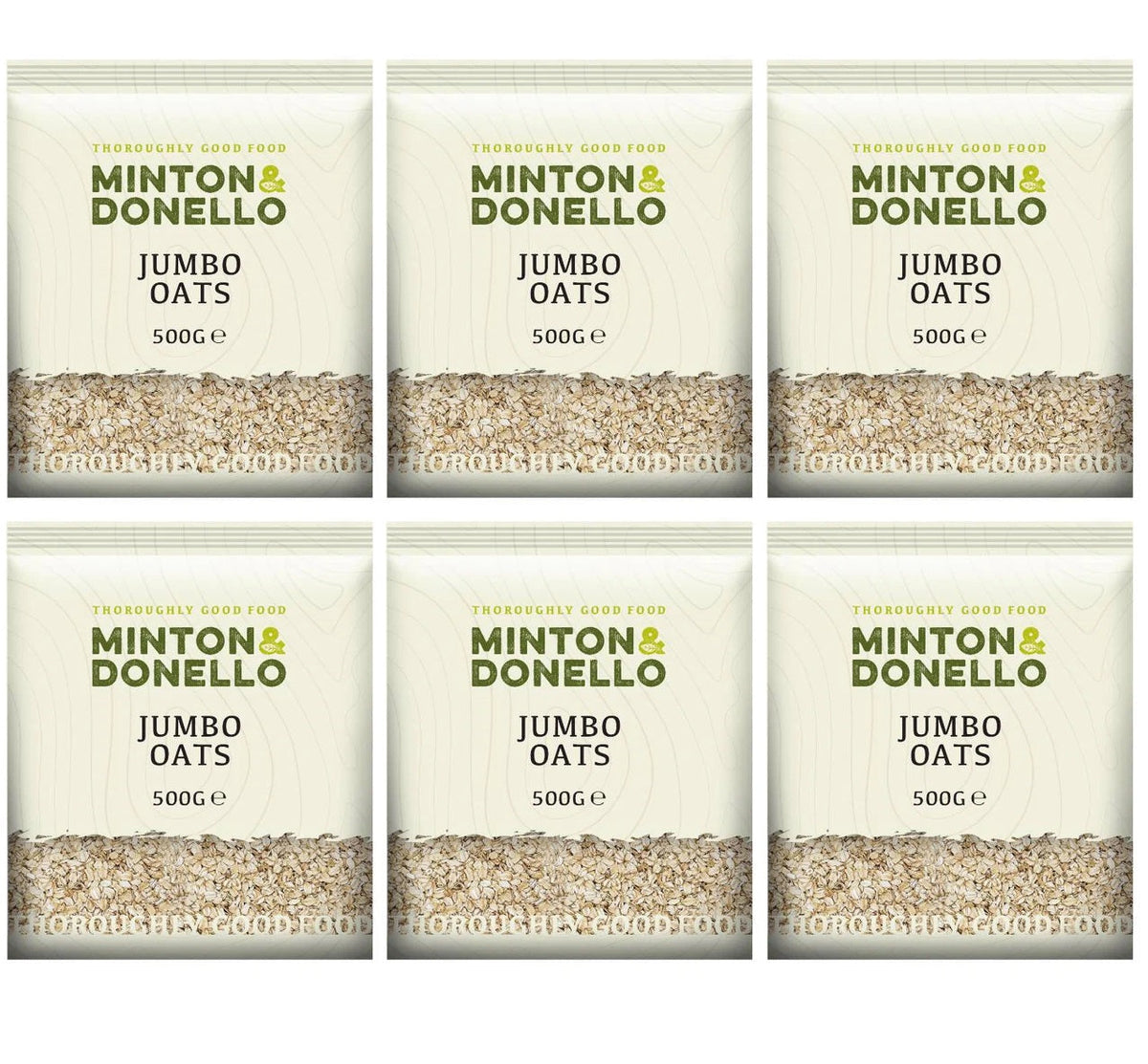 6 x Minton & Donello Jumbo Oats - 2kg