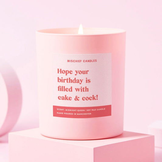 Birthday Gift For Her Funny Birthday Gift Birthday Cake and Cock Candle