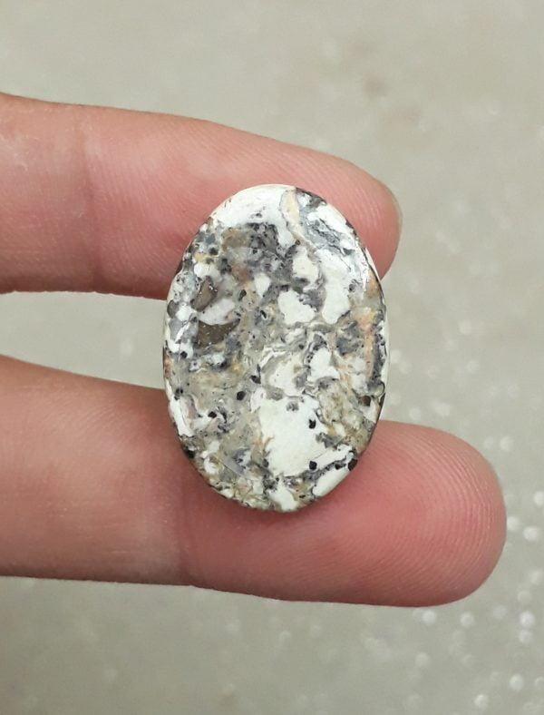 29.9ct Jasper - White Jasper Cabochon - 26x20mm