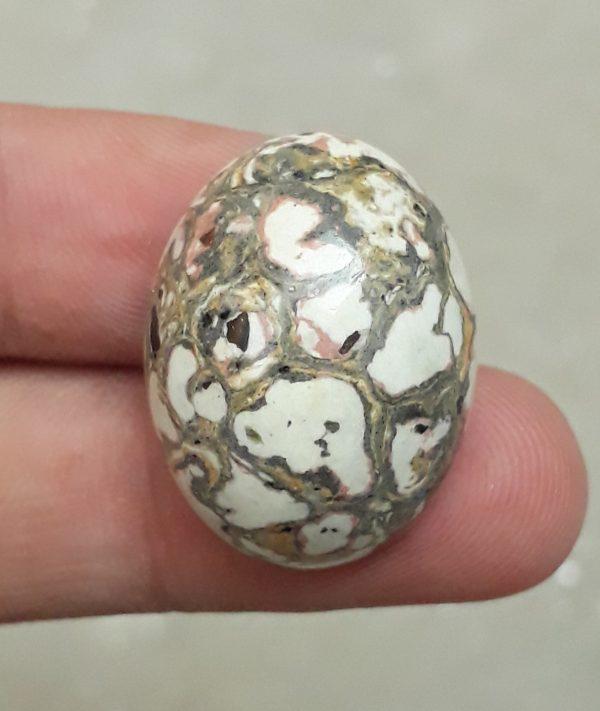 33.4ct Jasper - White Jasper Cabochon - 26x20mm