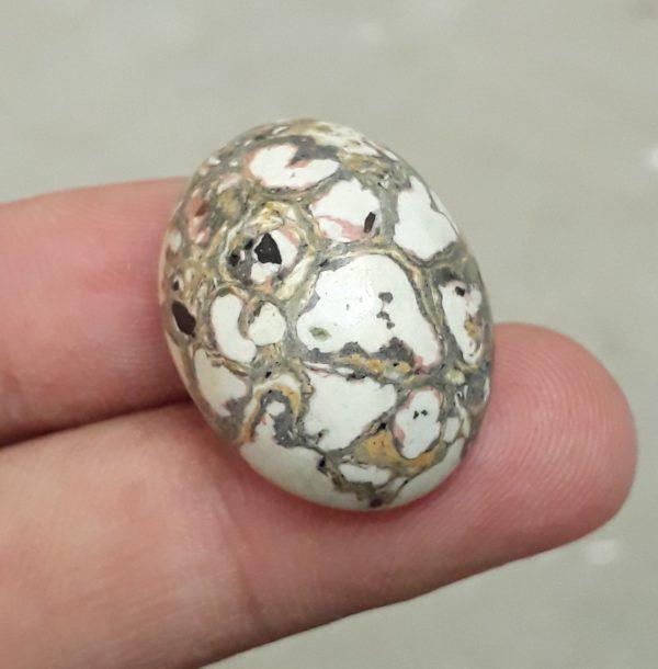 33.4ct Jasper - White Jasper Cabochon - 26x20mm