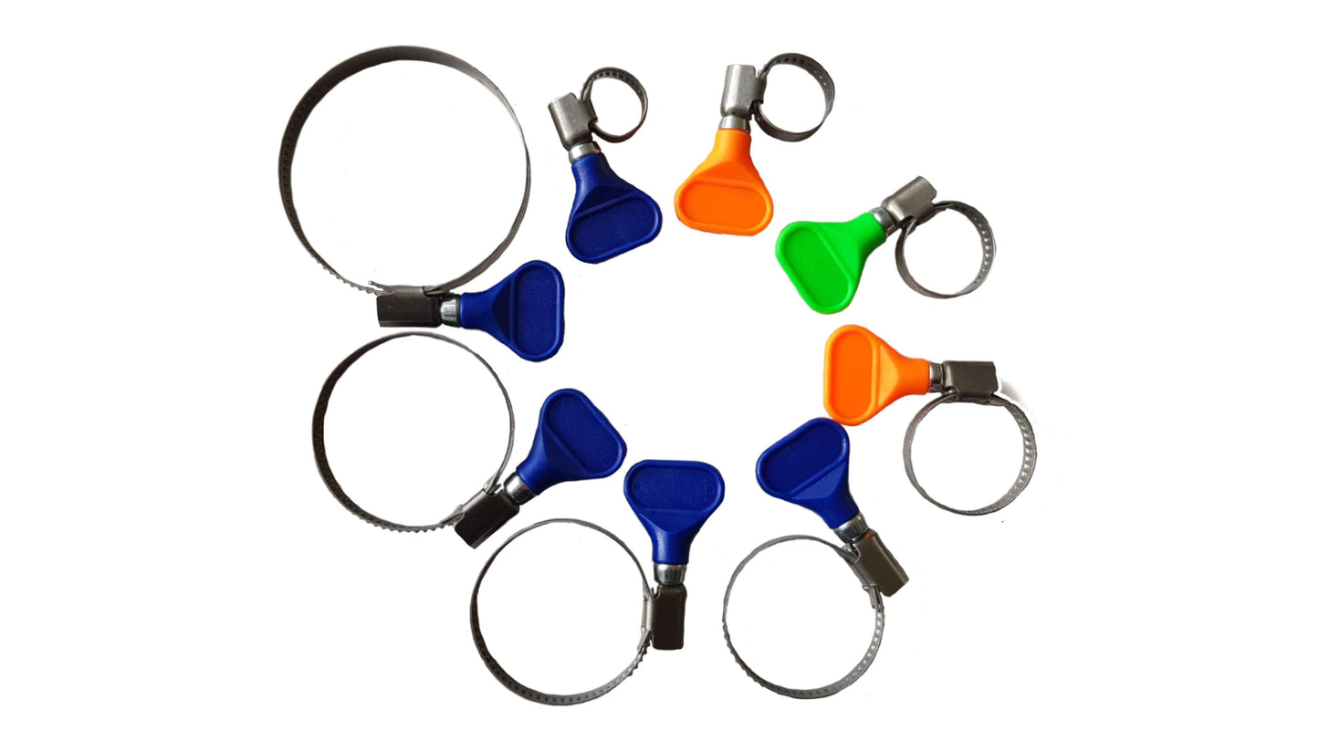 A2 Grip Hose Clip 16mm-27mm - Adjustable 304 Stainless Steel Duct Clamps Hose Pipe Clamps Air Ducting Clamp Worm Drive Hose Clamps