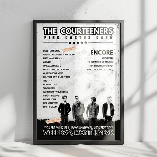 Courteeners Setlist Poster - O2 Academy Brixton, London, England - November 16th, 2024