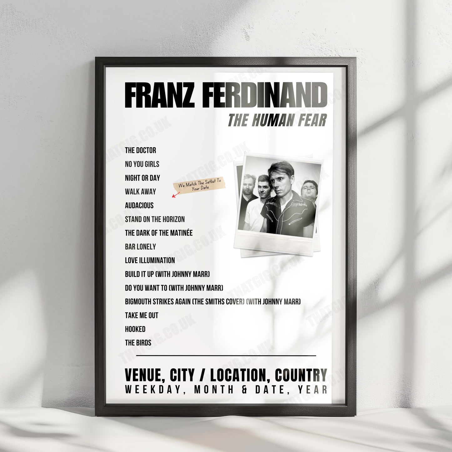 Franz Ferdinand Setlist Poster - Campa de La Magdalena, Santander - August 1st, 2025