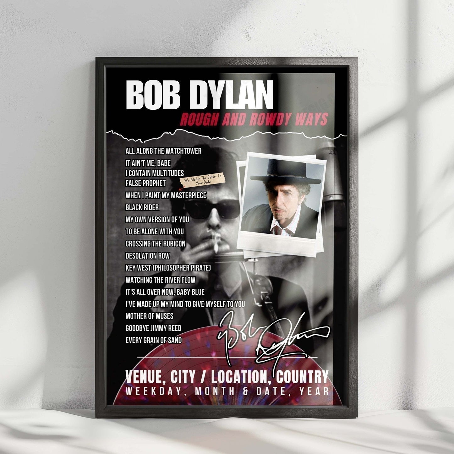 Bob Dylan Setlist Poster - Jahrhunderthalle, Frankfurt - October 16th, 2024