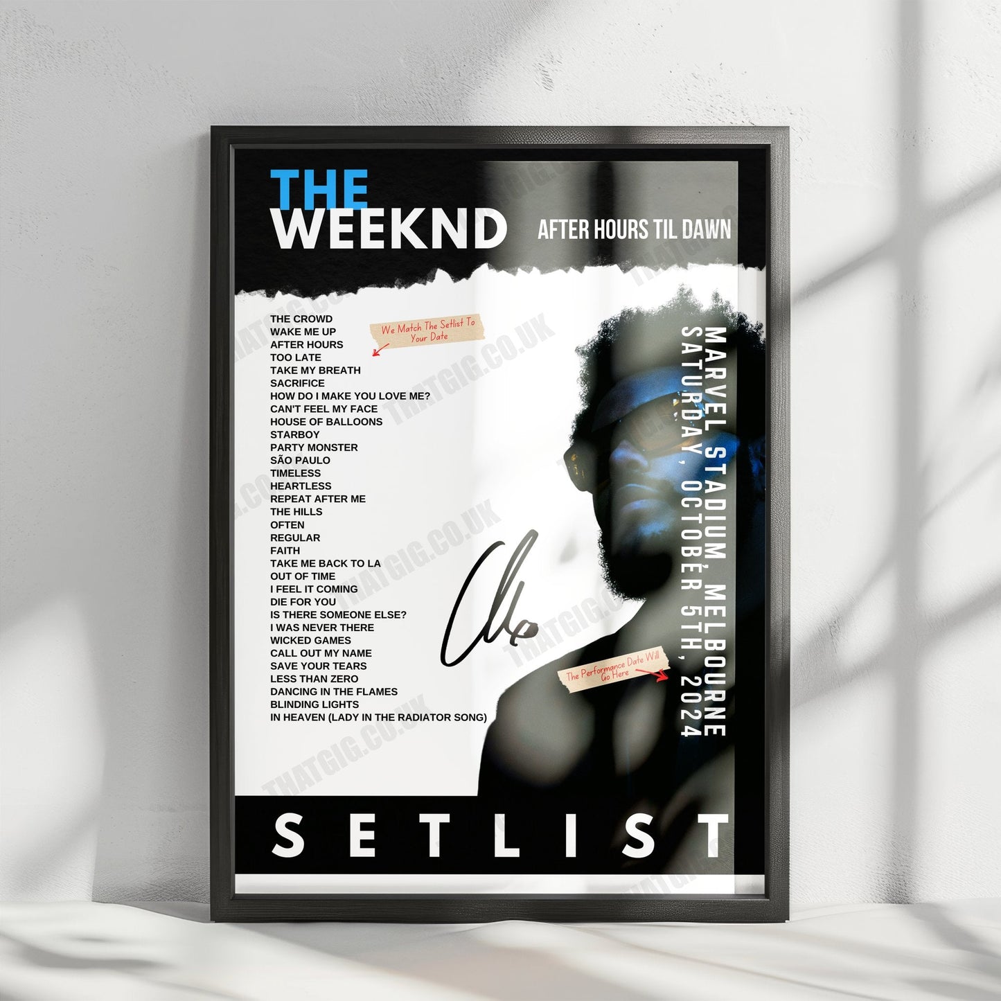 The Weeknd Setlist Poster - Foro Sol, Mexico City - September 29th, 2023