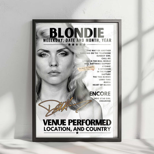 Blondie Setlist Poster - Dog Day Afternoon 2023 - July 1st, 2023