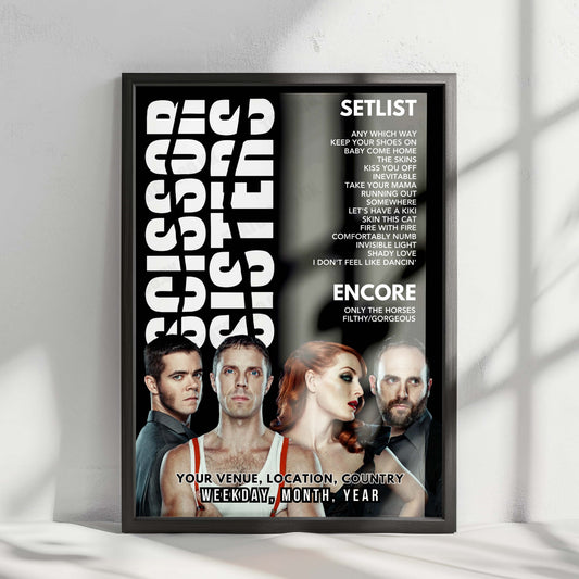 Scissor Sisters Setlist Poster - First Direct Arena, Leeds - May 24th, 2025