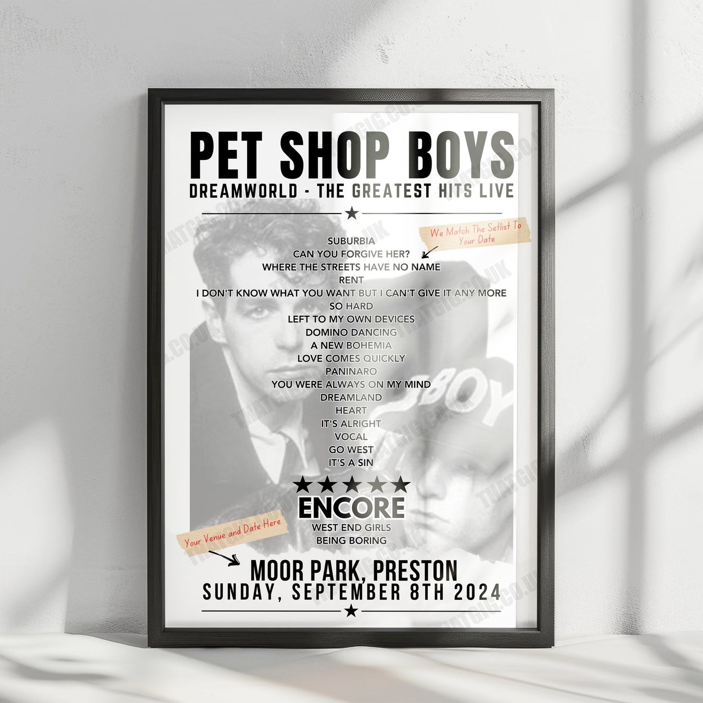 Pet Shop Boys Setlist Poster - SAP Arena, Mannheim - June 28th, 2024