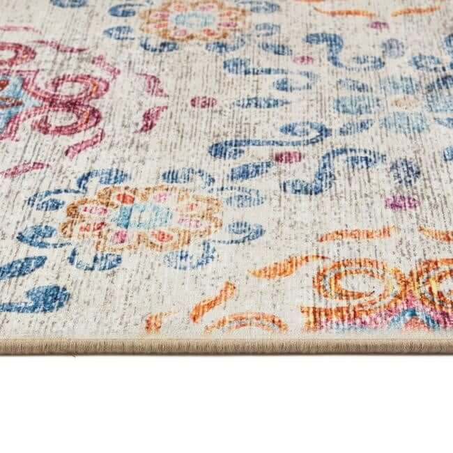 Eco-Washable Cream Rug Moroccan Design