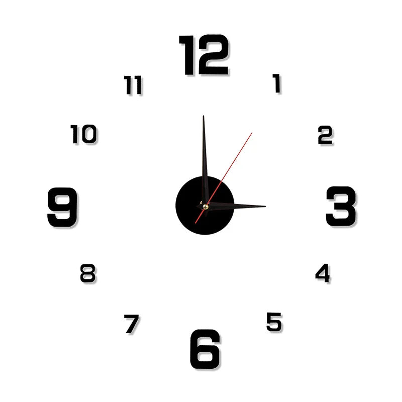 Modern 3D Wall Clock Mirror Sticker